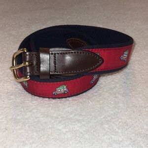 Vineyard Vines Belt Christmas Red Mens Sz 30